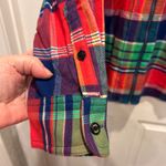 CHAPS DENIM Womens Plaid Flannel Zipper Shirt Jacket Red Green Blue 2X Shacket Photo 4