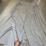 Faithfull the Brand Soleil Striped High Slit Wide Leg Pants White (Small) swim Photo 2