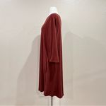 Zenana Outfitters Dark Rust Long Sleeve Jersey Flared Swing T-Shirt Tunic Dress Size 1X Photo 5