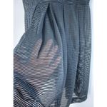 Opening Ceremony  Sheer Black Stripe Short Sleeve Pleated Dress Size Small Photo 2