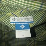 Columbia  SPORTSWEAR GREEN BLUE YELLOW STRIPED PLAID TOP MEDIUM Photo 2