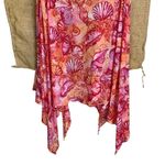 New Ava & Grace Mesh Costal Print Swim Coverup Vest Size 1X Pink Photo 5