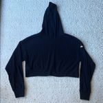 Alo Yoga ALO Muse Hoodie Cropped Plush Wide-Ribbed Navy Blue XS Photo 4