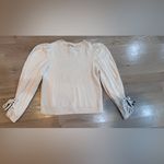 Ulla Johnson ROUND NECK rope tie sleeves SWEATSHIRT cream large Photo 6