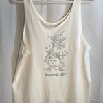 Reebok XL White  tank top with pineapple and running design Photo 0
