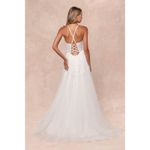 Lulus NWT Glorious Luxury White Sheer Tulle Embroidered Beaded Maxi Dress Sz XL Photo 2