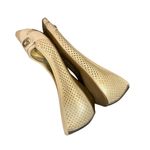 AK Sport Beige Perforated Flats With Elastic Strap Gold Accent 6 business casual Tan Photo 5
