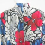 Afred Dunner women's cotton blend floral print zip up blazer jacket, size 16 Gray Photo 9