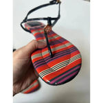 Tory Burch Emmy Women’s T-Strap Gold Logo Thong Sandals SZ 7M Photo 4