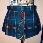 Vintage Micro Mini Plaid Skirt Small Blue Photo 0