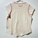 Zadig & Voltaire  Avin Topstitched Nocolor Off White Red Tee T-Shirt Size Small Photo 8