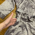 Victoria's Secret Y2K  Womens One Size Robe Purple Gray Silky Satin Kimono‎ Wrap Photo 2