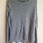 Andrea Jovine  Grey Ribbed Turtleneck Sweater Cotton Viscose Size Small Photo 0