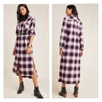 Anthropologie Cloth & Stone Plaid Maxi Shirtdress Size XS Photo 1