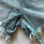 Ymi  Mom Fit High Rise Button Fly Distressed Frayed Light Denim Shorts 17… Photo 7