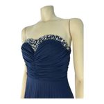 B Darlin B. Darlin Navy Blue Strapless Maxi Jewel design prom dress size 3-4 Photo 4