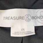 Treasure & Bond Double Breasted Crushed Velvet Blazer Gray Size 2X Photo 4