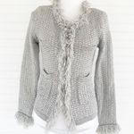 English Rose Shaggy gray sweater Size Small Photo 0