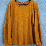 Juicy Couture top womens XXL burnt orange long balloon sleeve ribbed knit flowy Photo 0