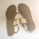 Gap Women's Gold Cut Out Design Loe heel Ankle Strap Sandals Size 8 Photo 4