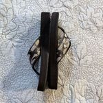 Coach  Jodee Signature C Thong Sandals Black Canvas Leather Women’s 8.5 🧡 Photo 4