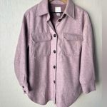 H&M jersey lined shirt Shacket jacket pink small bloggers favorite Photo 4