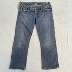 Silver Jeans  Women's Capri Blue Denim Jeans Low Rise Western Santorini Size 31 Photo 0