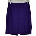 J. Crew Factory Purple Wool Pencil Skirt Photo 0