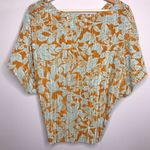 Topshop  Floral Print Pleated Cropped Blouse Size S Photo 5