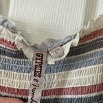 Gypsies & Moondust  Red White and Blue Peplum Smocked Tank Top Photo 2