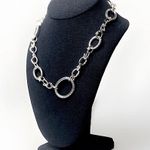 MICHAEL DAWKINS Sterling Silver Caviar Starry Night Link Toggle Necklace 18” Photo 1