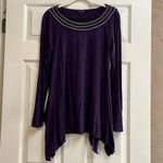 Max edition  Purple Shark Bite Long Sleeve Embellished Neck Small Photo 1