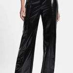 Guess NWT Monica Faux-Leather Pants Shiny Jet Black XL Photo 2