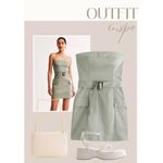 Abercrombie & Fitch NWT Women's Utility Cargo Abercrombie Strapless Dress Photo 5