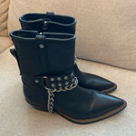 Free People  Aiden Western Chain Moto Cowboy Boots- 8 Photo 0