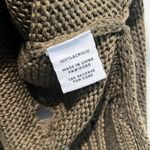 525 America  Distressed Crewneck Sweater Olive Green Long Sleeve Pullover Medium Photo 3