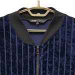 LuLaRoe Velvet Cardigan Bomber Jacket Blue 3XL Photo 2