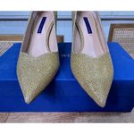 Stuart Weitzman  Anny 70 Heel Gold Noir Fabric Upper Size 7 NIB Stylish Dressy Photo 3
