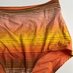 Aerie  • NWT Striped High-Waist Bikini Bottoms - Orange and Yellow Photo 1