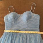 Women’s Tea Length Blue Prom Party Dress Corset Back Sweetheart Neckline Size 16 Photo 7