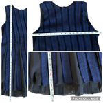 Proenza Schouler Silk Chiffon Dress Fringe Flowy Black Blue Women’s Size 4 Photo 11