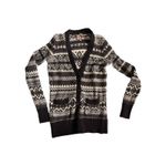 Juicy Couture Mohair Wool FAIR AISLE V NECK CARDIGAN Button Front Size M BROWN Photo 1