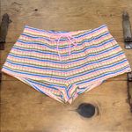 Celebrity Pink Multicolor Striped Crochet Shorts Size Large Photo 1