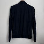 Beyond Yoga  Black Mesh So Bomber Jacket long sleeve full zip S Photo 3