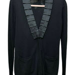 Tory Burch  Merino Wool & Silk Gauge Cardigan Black Size XS Photo 0