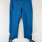 Free People Womens Leggings Blue Turnout Tie Wrap Capri Ballerina Yoga Size XS Photo 4