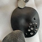 Grey modern circle statement necklace Gray Photo 6