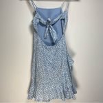 Princess Polly  Grasby Mini Dress Blue Floral Back Cutout Cottagecore Milkmaid 4 Photo 5