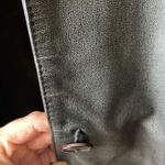 Vintage 90s Ladies Black Leather Trench Coat Full Length Long Large 80s Mob Wife Photo 12