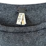 We The Free Free People  Blossom Balloon Sleeve Gray Thermal Top Photo 5